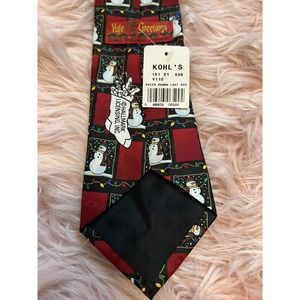 Yule Tie Greetings Hallmark Men's Necktie Christmas Holiday Santa Snowman